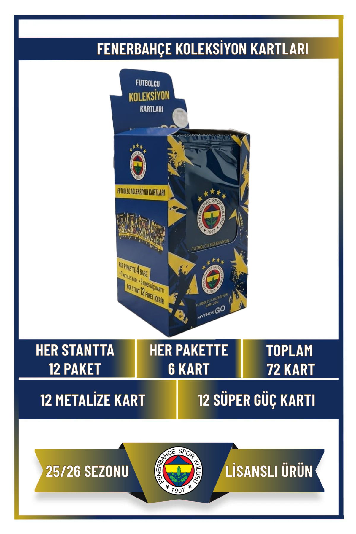 Fenerbahçe - Mythos Go Futbolcu Kartları Lisanslı 1 Paket